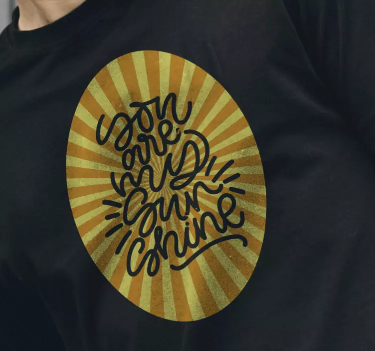 Abstract sunset with quote t-shirt - TenStickers
