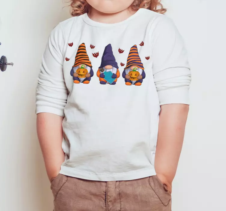 Three dwarfs with pumpkins  Halloween shirt - TenStickers