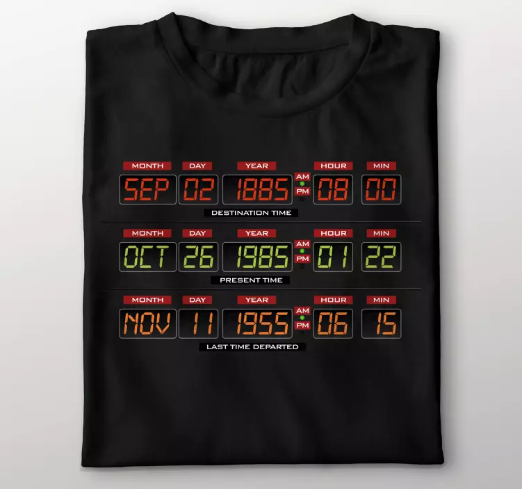 time circuits display BTTF custom t-shirt - TenStickers