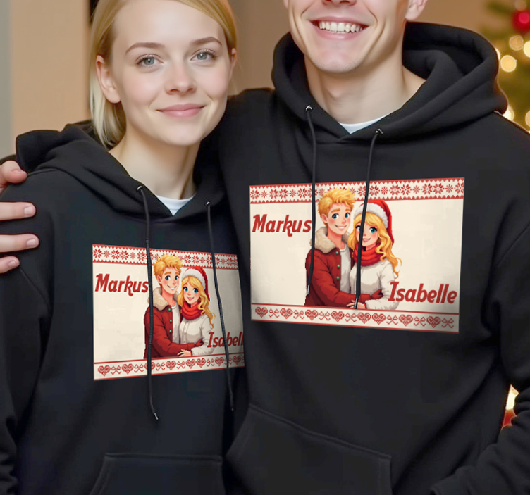 You and me forever personalizable couple t-shirt - TenStickers