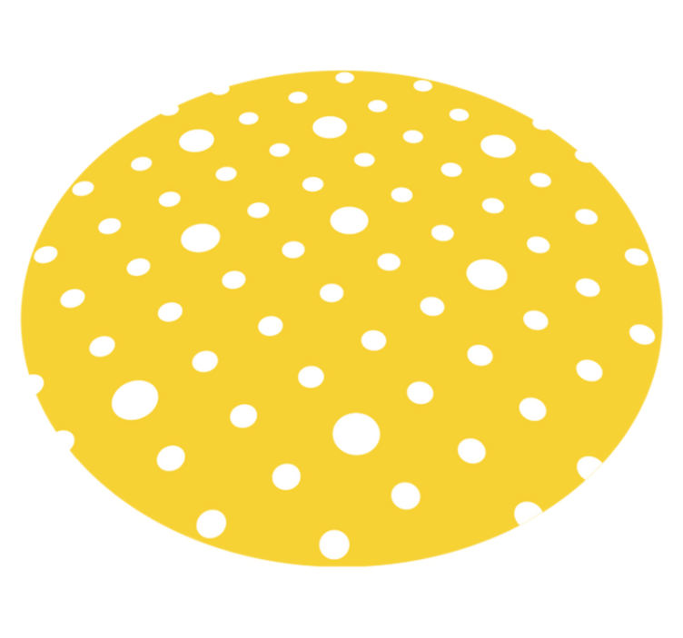 Polka dot  yellow vinyl rug - TenStickers