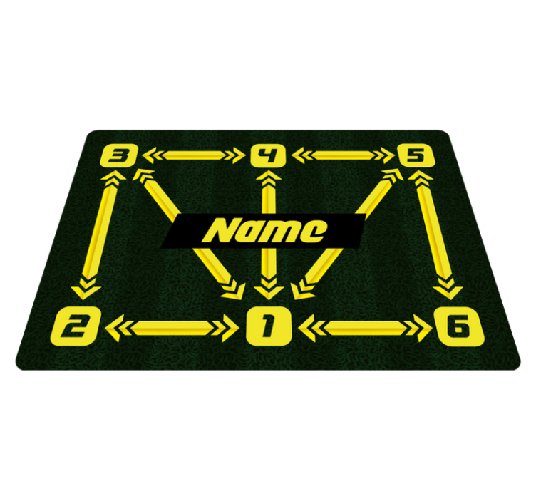 personalized football training gaming vinyl rug - TenStickers