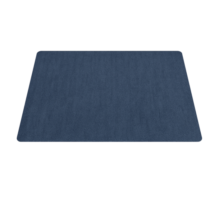 Blue fabric effect living room vinyl rug - TenStickers