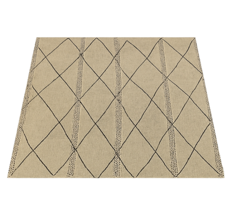 Moroccan diamond design outdoor vinyl rug - TenStickers
