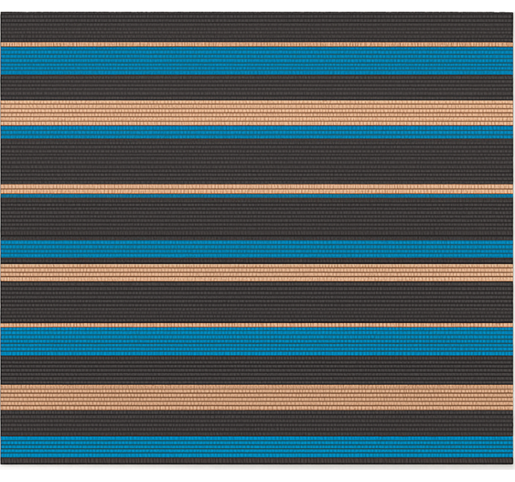 Dark tone woven effect  kitchen vinyl rug - TenStickers