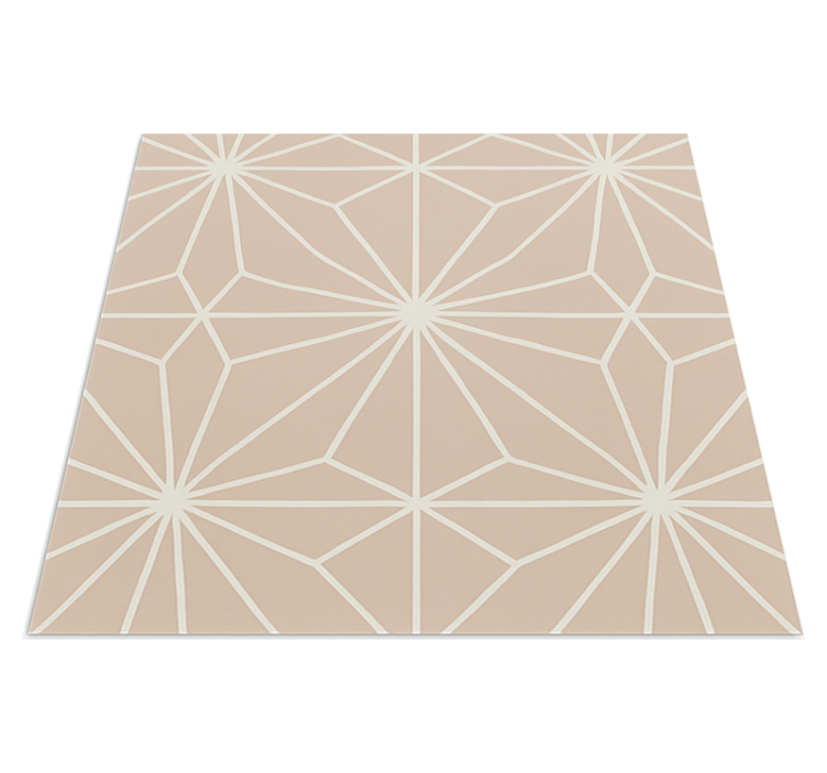 Kitchen vinyl rug in beige stars pattern - TenStickers