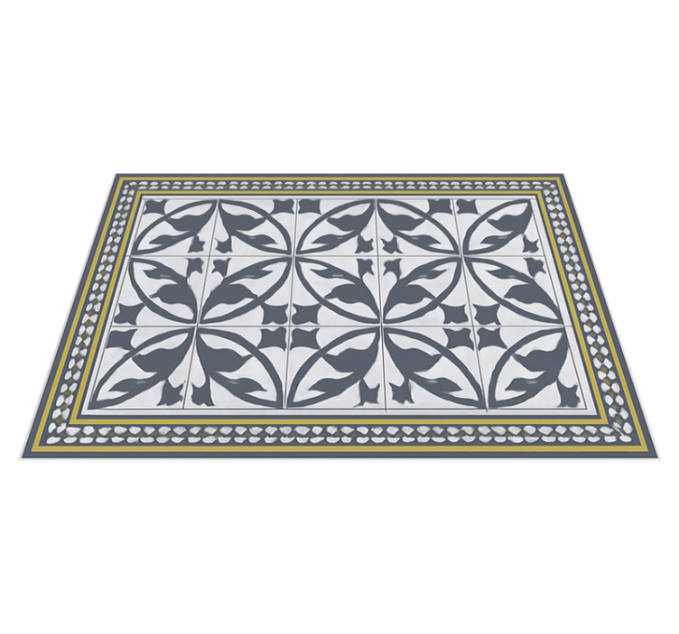 Living room vinyl rug with encaustic design - TenStickers
