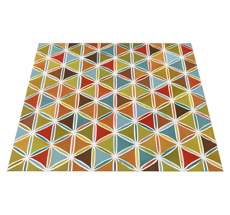 Living room vinyl rug vibrant prism design mat - TenStickers