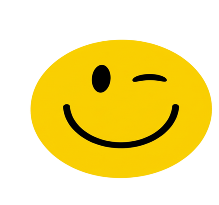 Circular vinyl rug with a wink  - TenStickers