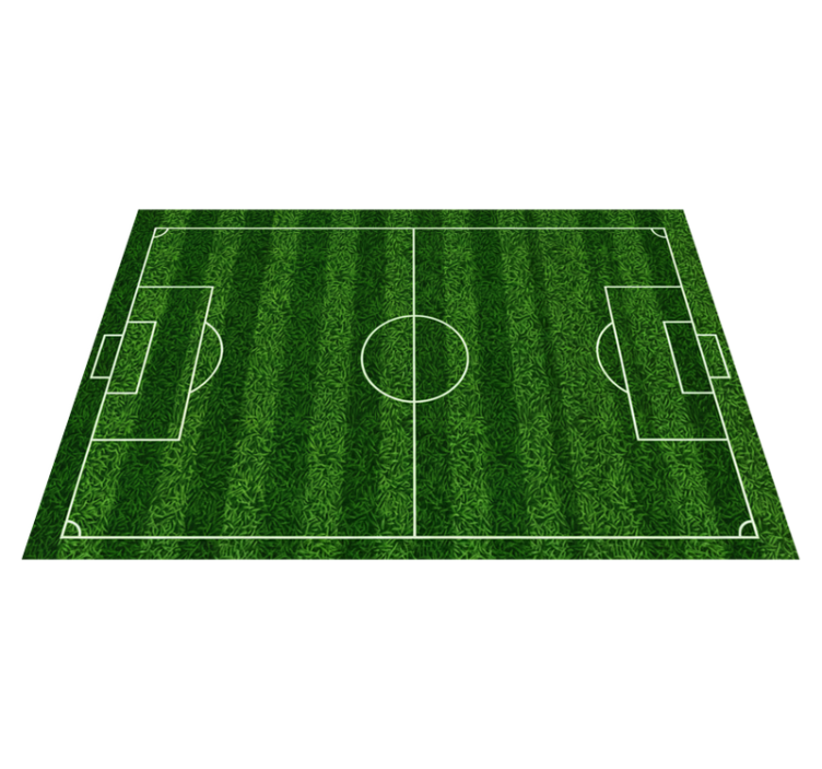 Rectangular vinyl rug realistic football field - TenStickers