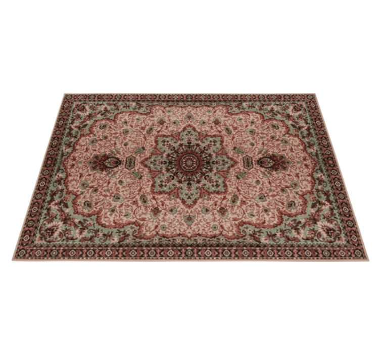 Living room vinyl rug vintage rose design - TenStickers