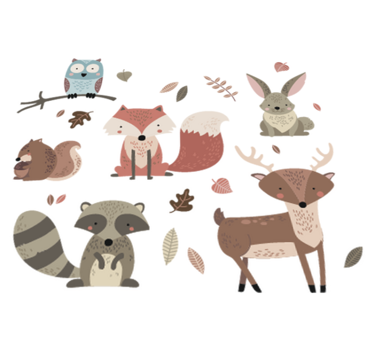 Autumn style animal vinyl rug - TenStickers