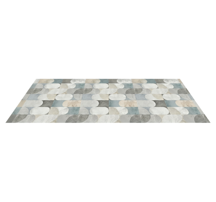Kitchen vinyl rug modern pill mosaic design - TenStickers