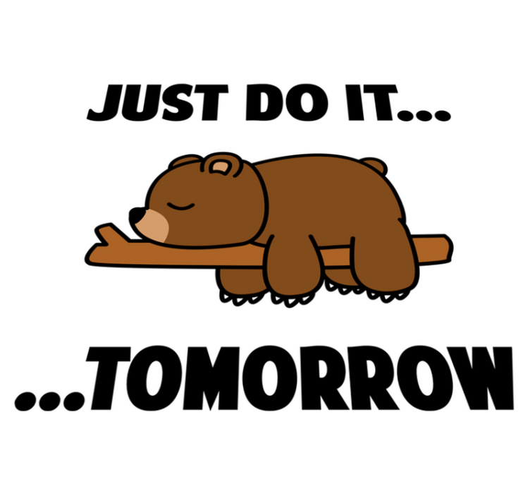 Animal vinyl rug just do it tomorrow - TenStickers