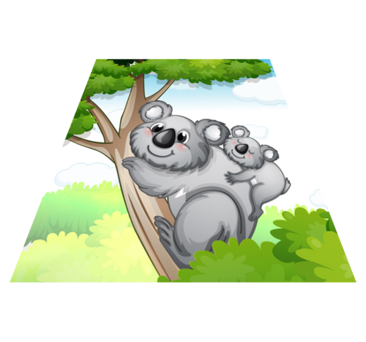 Animal vinyl rug mother and baby koala - TenStickers