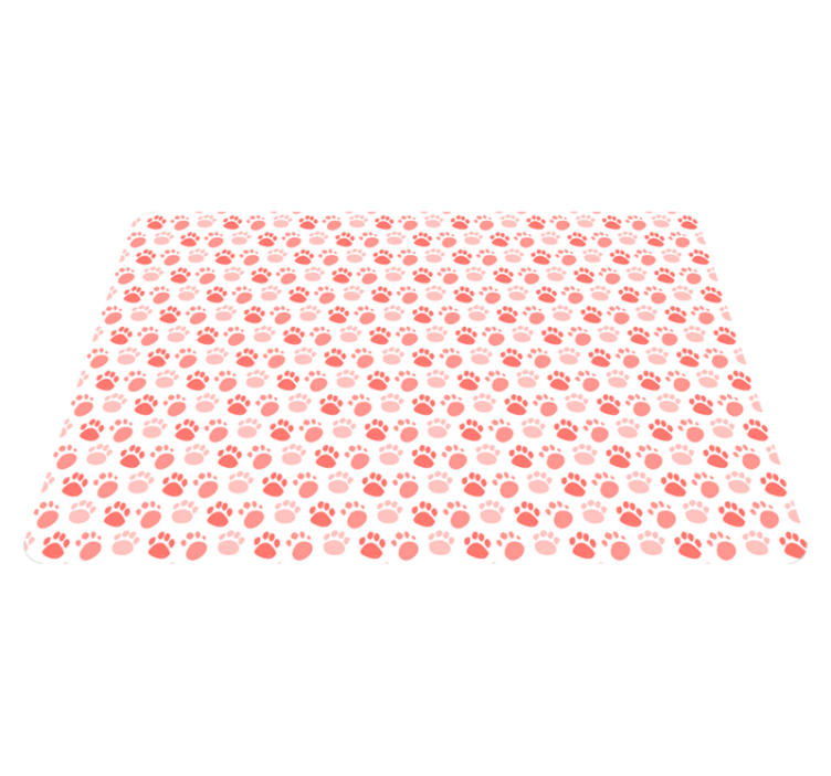 Animal vinyl rug with dog paw prints - TenStickers