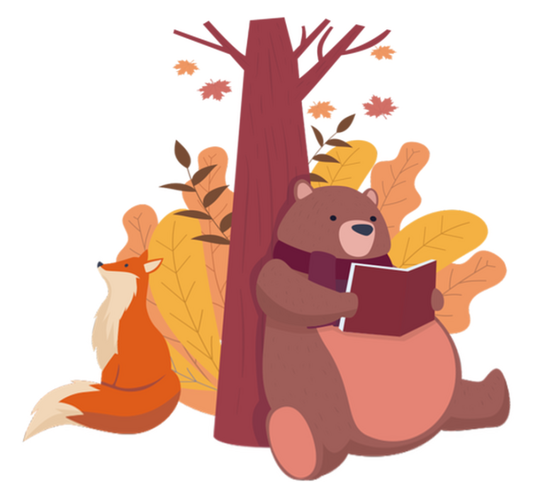 Animal vinyl rug featuring woodland creatures - TenStickers