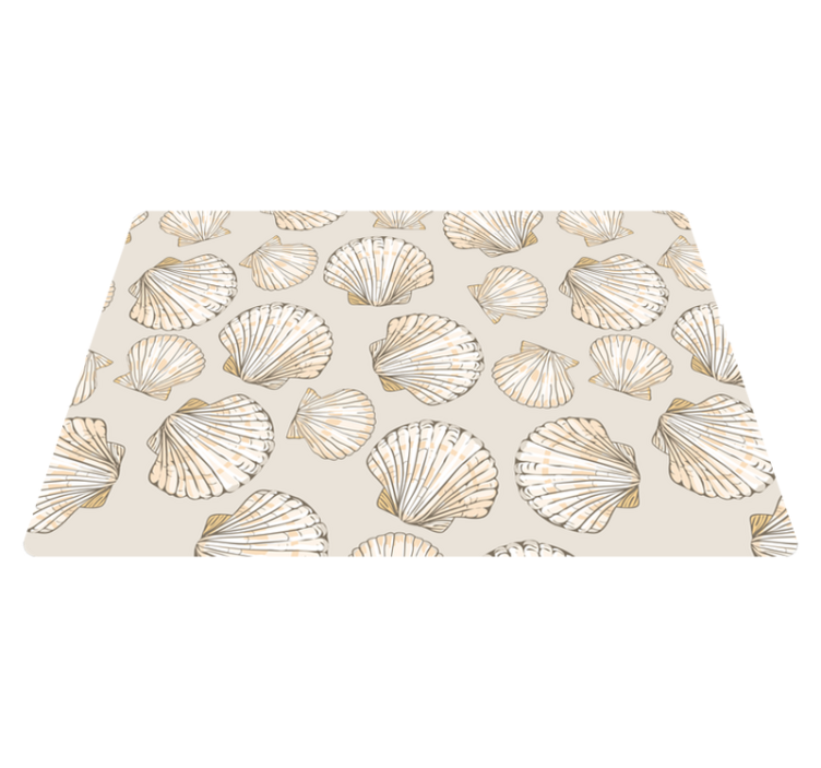 Animal vinyl rug big and small seashells - TenStickers