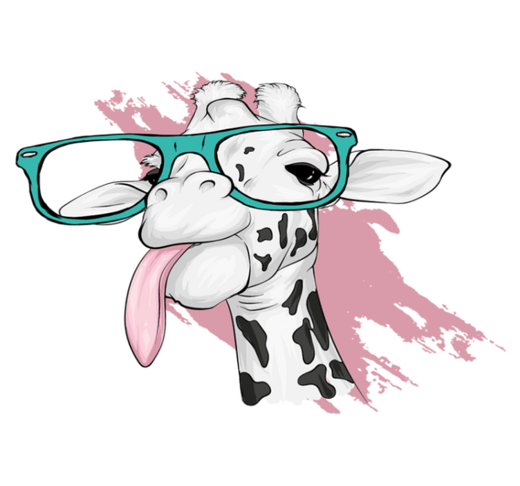 Animal vinyl rug giraffe splash - TenStickers