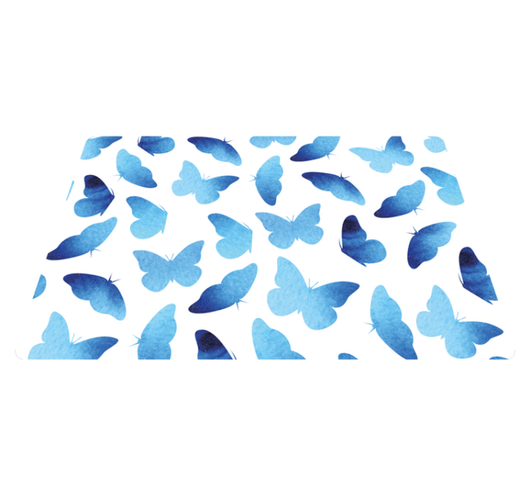 Painted butterflies animal vinyl rug - TenStickers