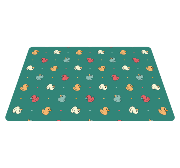 Animal vinyl rug with multicolored rubber duckies - TenStickers