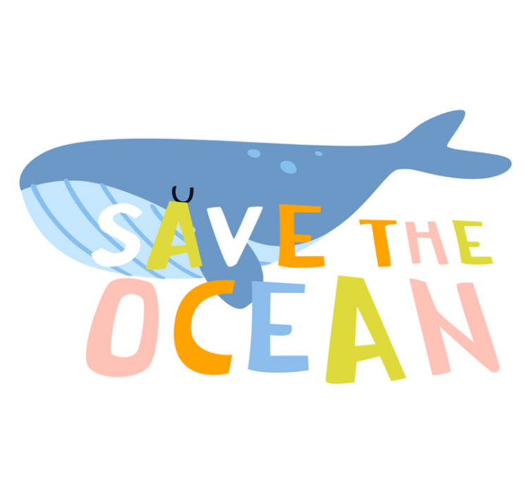 Animal vinyl rug save the ocean beluga - TenStickers