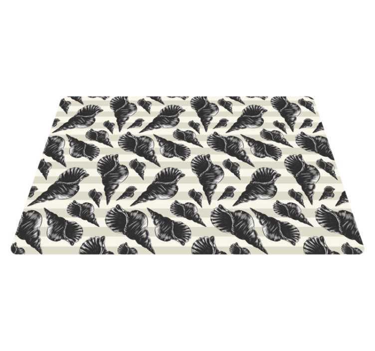 Hand drawn seashell vintage animal vinyl rug - TenStickers