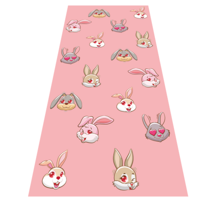Animal vinyl rug rabbit set clipart - TenStickers