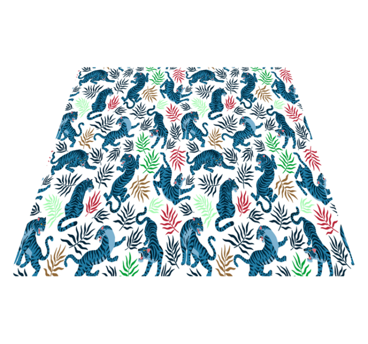 Colorful and fierce leopards animal vinyl rug - TenStickers