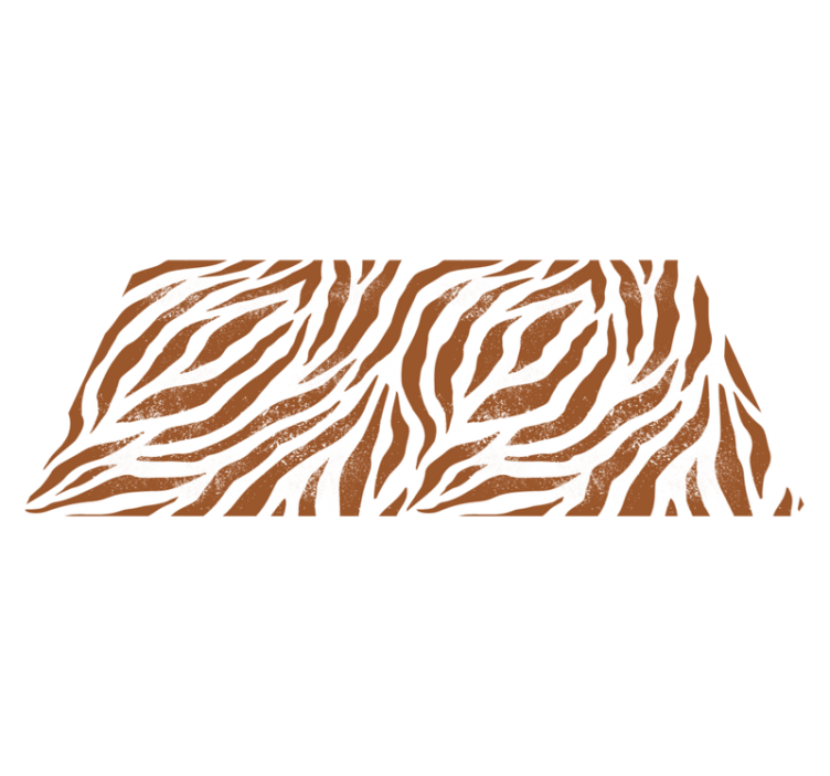 Brown zebra animal print animal vinyl rug - TenStickers