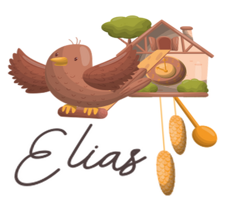 Animal vinyl rug customizable cuckoo clock - TenStickers