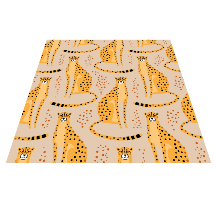 Animal vinyl rug leopard print design - TenStickers