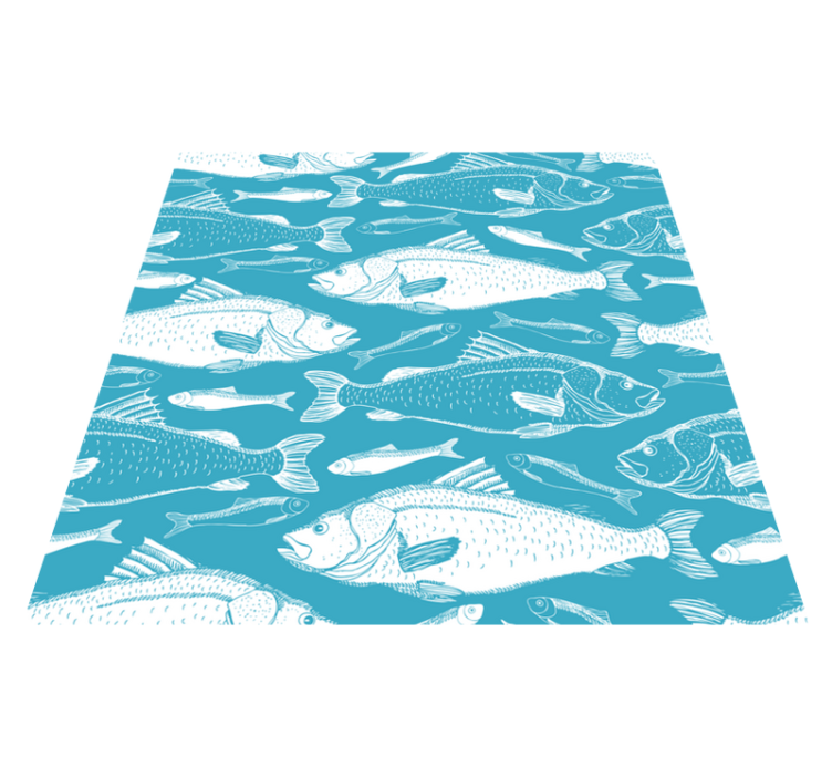 Animal vinyl rug with aquatic fish design - TenStickers