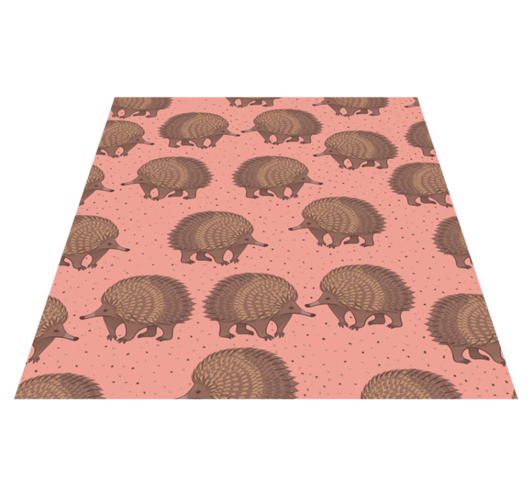Animal vinyl rug hedgehog pattern background - TenStickers