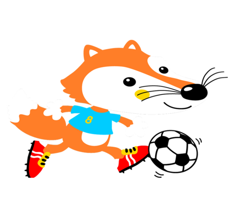 Animal vinyl rug whimsical fox design - TenStickers