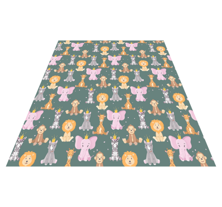 Charming animal vinyl rug - TenStickers
