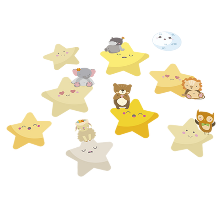 Animal vinyl rug stars for baby's room - TenStickers