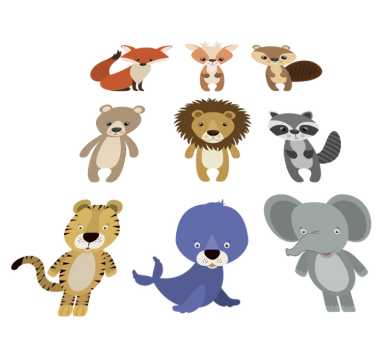 Decoration box animal vinyl rug - TenStickers