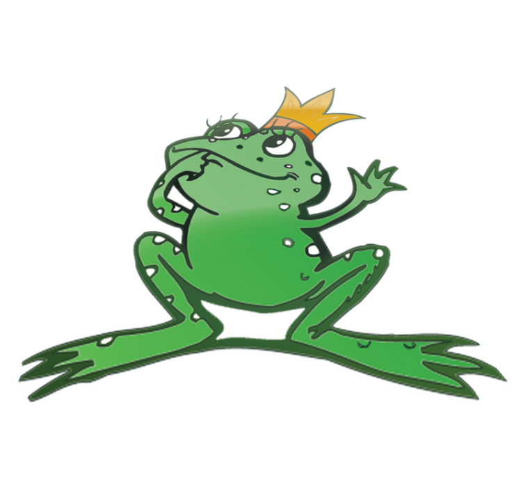 Queen frog animal vinyl rug - TenStickers