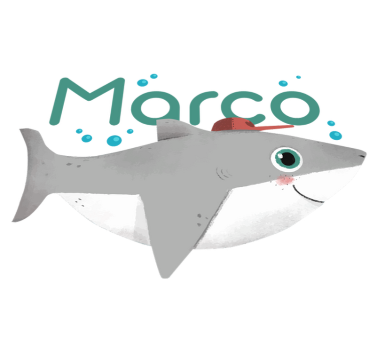 Baby shark personalized animal vinyl rug - TenStickers