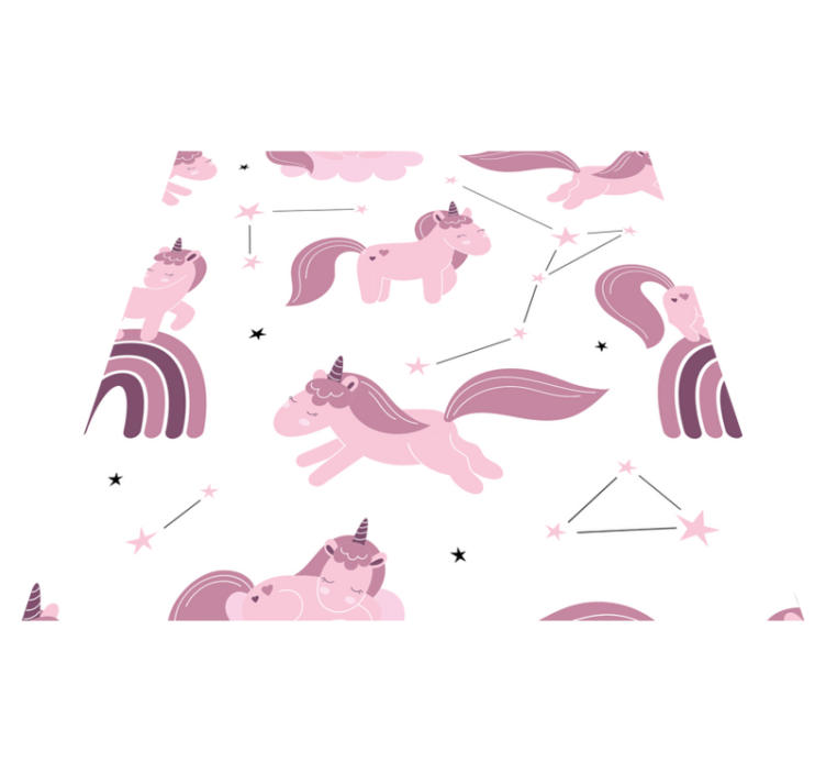 Unicorns and constellations animal vinyl rug - TenStickers