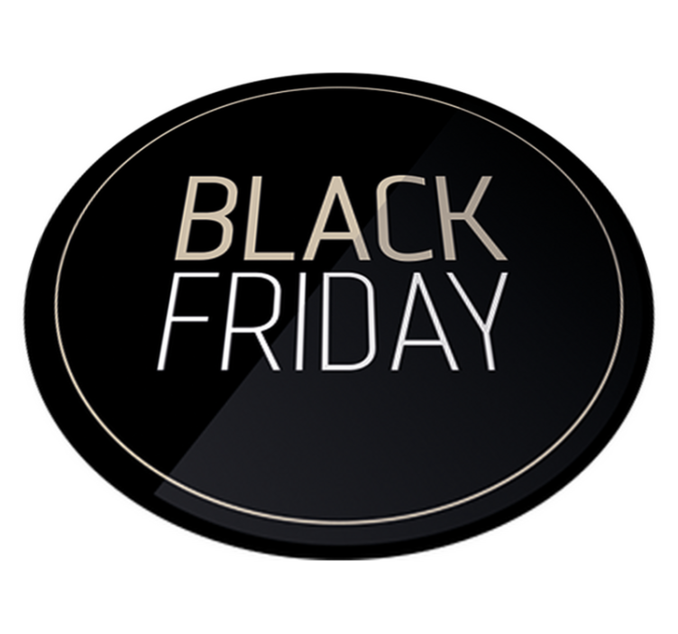 Black friday vinyl rug elegant sticker promo - TenStickers