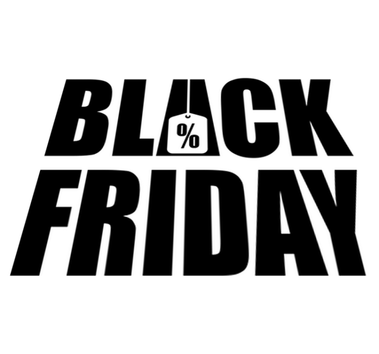 Black friday vinyl rug simple white backdrop - TenStickers