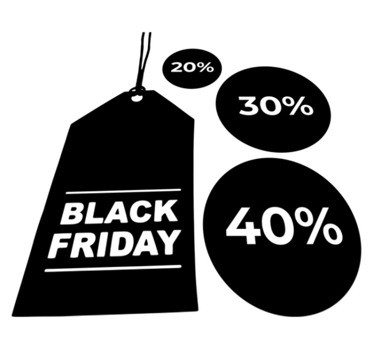 Black friday vinyl rug customizable set of 3 - TenStickers