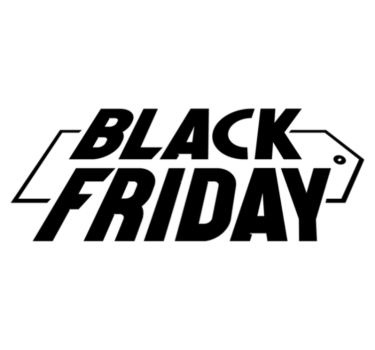Black friday vinyl rug in contemporary cursive style - TenStickers