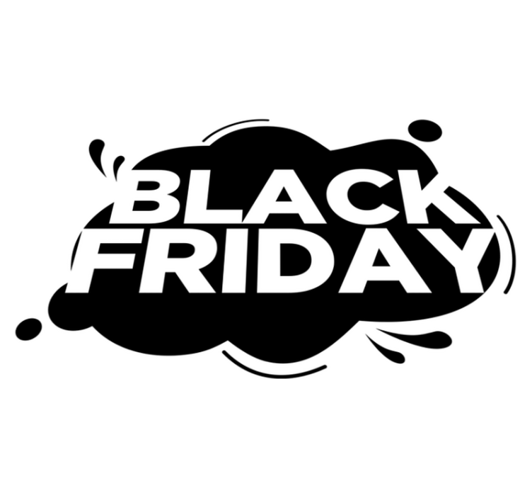 Black friday vinyl rug paint splash design - TenStickers