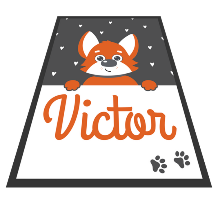 Animal vinyl rug with personalized dog poster - TenStickers