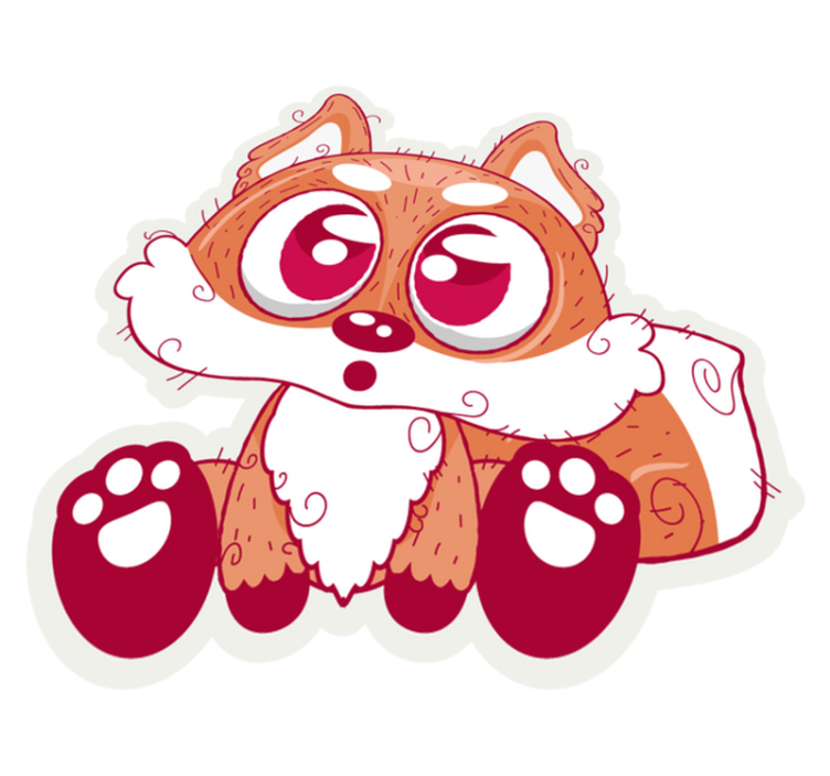 Cute anime fox animal vinyl rug - TenStickers