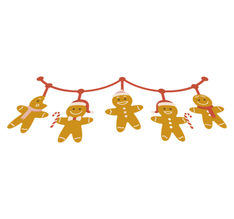 Christmas vinyl rug cookie border design - TenStickers