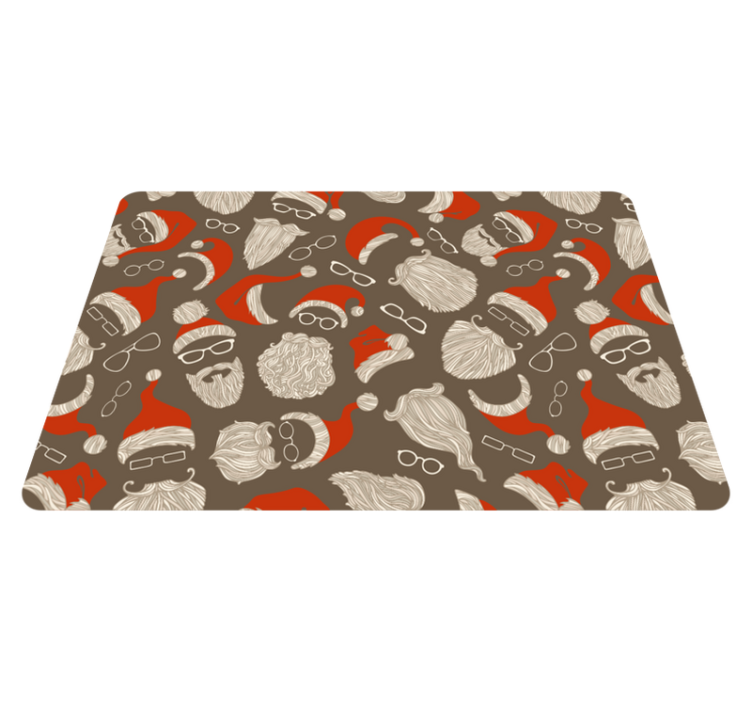 Christmas vinyl rug vintage santa claus design - TenStickers